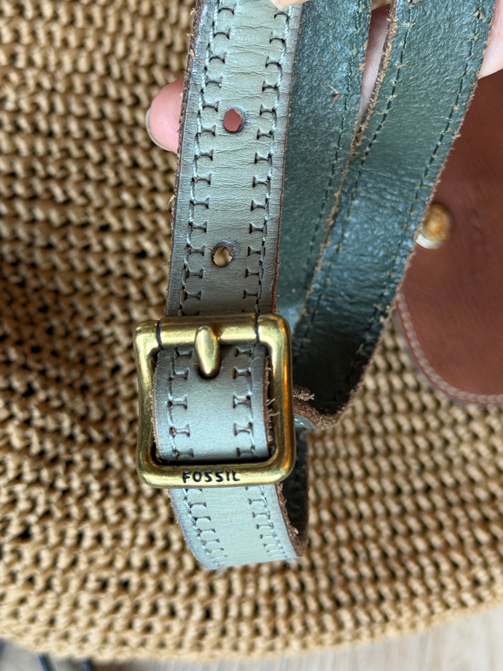Fossil Mint Leather belt size Small